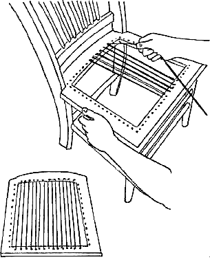 Плетение сидений стульев из тростника и камыша