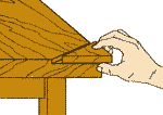 Реставрация столярной мебели: Восстановление отломанного угла с помощью деревянной колодки. Подгонка углового элемента