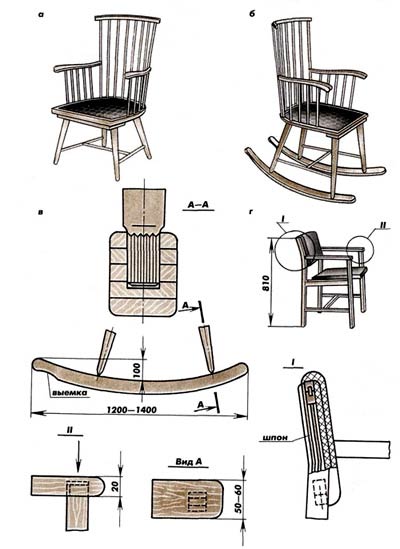 Столярные кресла и кресла-качалки