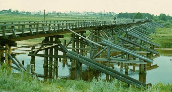 Мост в Спас-Клепиках через р. Пру.