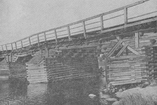 Консольно-балочный многопролетный ряжевой мост в г. Беломорске